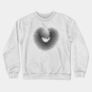 Beautiful Black And White Love With Fur Crewneck Sweatshirt